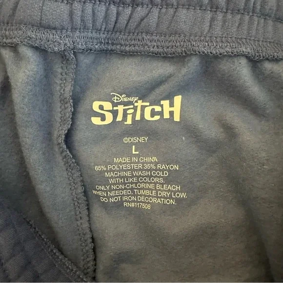 Disney Stitch Christmas pajama sweatpants wide leg size large tall - Picture 9 of 9